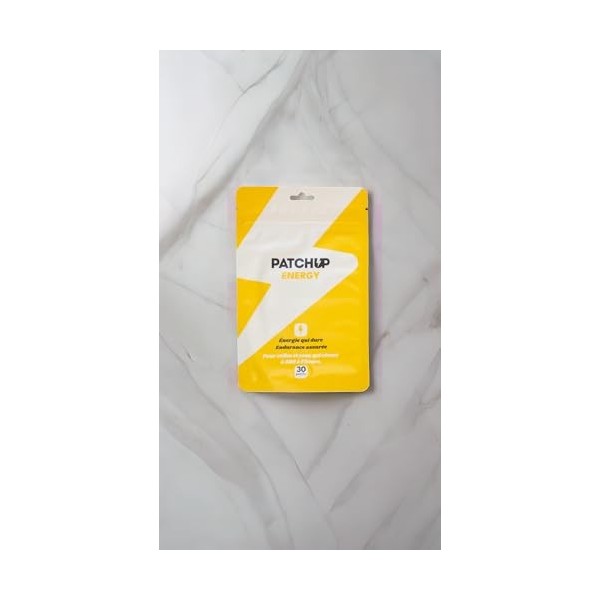 PatchUp Energy - Coup de Boost, Patch Énergétique, Complexe de Vitamines B, Diffusion 8h, Pour Énergie Physique et Mentale