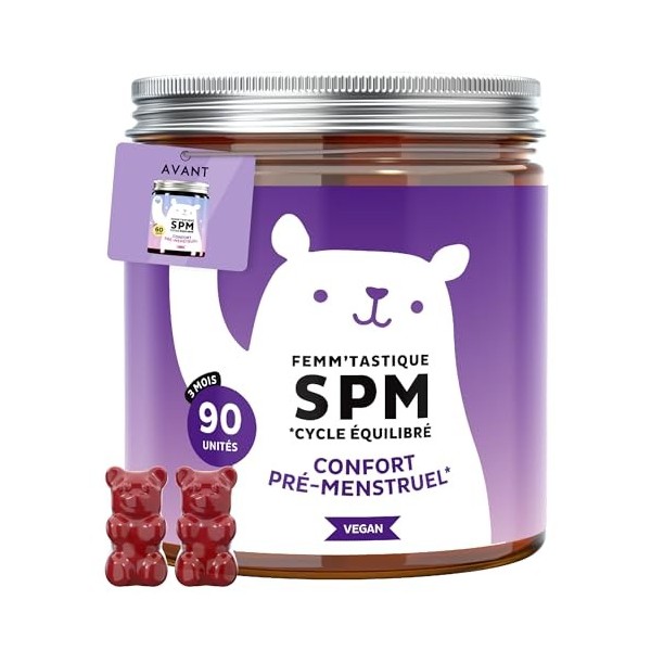 Femmtastique SPM Cycle équilibré - Confort prémenstruel - avec 30mg de Poivre des moines, Vitamine B6 et Extrait de Dong Qua ...