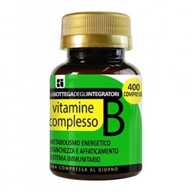 Vitamines du complexe B 400 comprimés, 1 par jour | Convient aux végétariens | Fatigue | Système immunitaire | Énergie | Beau