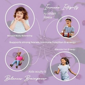 Gummies Vitamine D Enfants Known – Sans Sucre, Vitamines D3, B – Immunité & Énergie – Saveur Orange – 30 Gummies Vegan, 1 Moi