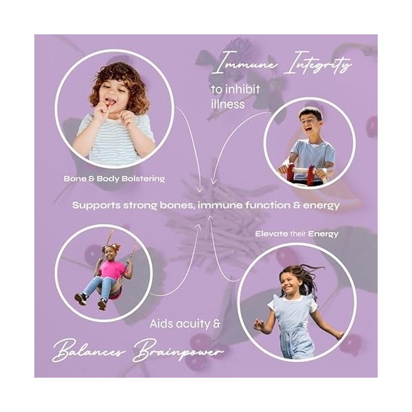 Gummies Vitamine D Enfants Known – Sans Sucre, Vitamines D3, B – Immunité & Énergie – Saveur Orange – 30 Gummies Vegan, 1 Moi