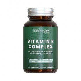 ZEROHARM Complexe de vitamines B avec D3 et K2 Vitamines B1 à B12 dorigine végétale issues de la goyave et de la spiruline S