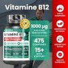 Vitamine B12 1000mcg, 475 Comprimés Véganes, 1 par Jour 15+ Mois B12 Vitamine pour Énergie, Fatigue et Système Immunitaire,