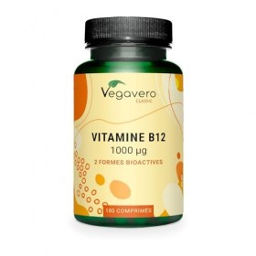 Vitamine B12 Vegan 1000 µg | Testé en Laboratoire & Sans Additifs | Avec 2 Formes : Méthylcobalamine + Adénosylcobalamine | A