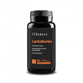 Lactoferrine 200 mg – Issue de Lait de Vaches Nourries à l’Herbe – Source Naturelle de Vitamine B12, avec 80 mg de Vitamine C