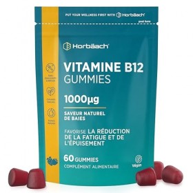 Vitamine B12 Gummies | 1000ug | Pour les Besoins Quotidiens | 60 Vegan Gummies | par Horbaach