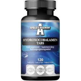 Hydroxocobalamine 100 µg par portion - Vitamine B12-120 comprimés végétaliens - 480 portions - Soutient le système nerveux et