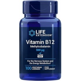 Life Extension - Vitamine B12 Méthylcobalamine 500 mcg, 100 Comprimés à Sucer Végétariens – Soutien pour lÉnergie, le Systèm