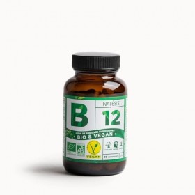 Natésis Vitamine B12 Bio & Vegan – Issue du Shiitaké – Formes naturelles Méthyl + Adénosyl + Hydroxy – 10 µg/jour – Certifiée