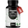 Vitamine B12 Forte - 400 Comprimés 500µg Vit B12 + 200µg Acide Folique - Vegan & Produit en Allemagne - B12 Vitamine