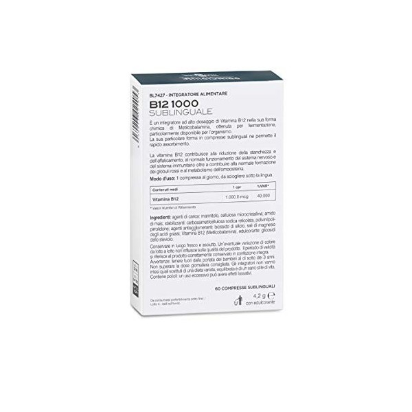 Bios Line Principium B12 1000 Integratore Alimentare, 60 Compresse Sublinguali