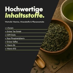 serotalin® GENIUS BRAIN Capsules | Avec + CDP Choline +L-Tyrosine +Vitamine B6 + Vitamine B12 | 60 gélules végétaliennes