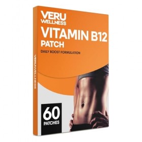 Veru Wellness B12 Energy Patch Natural Patch B12 Garcinia - Patch autocollant à libération prolongée 60 jours 