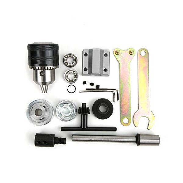 Domary Ensemble de Broche de Perceuse Table, Accessoire Coupe Précision, Manchon Mandrin pour le Travail du Bois M10