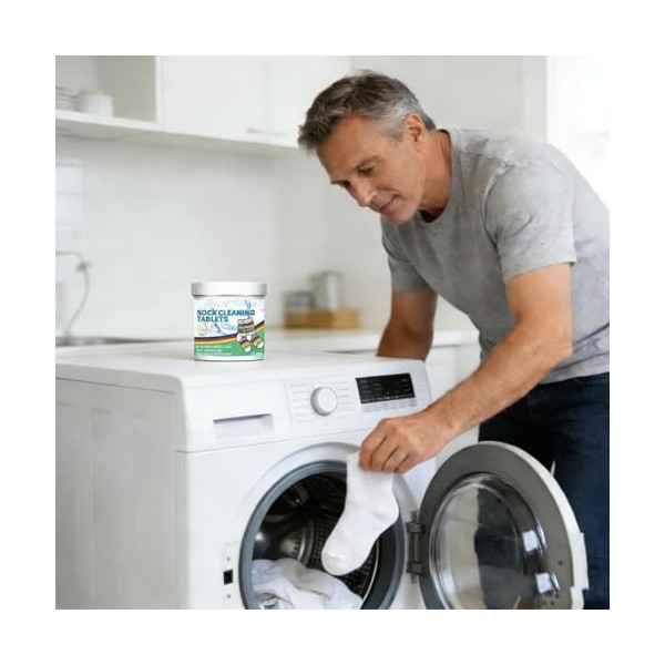 Sock Cleaner - 12 Piece Powerful Stain Remover Tabs | Sock Cleaning Tablets | Socks Cleaner Tablets | 12 Piece Tabs Powerful