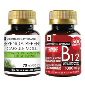 SERENOA REPENS 70 GÉLULES - VITAMINE B12 500 COMPRIMÉS | PROSTATE ET ÉNERGIE