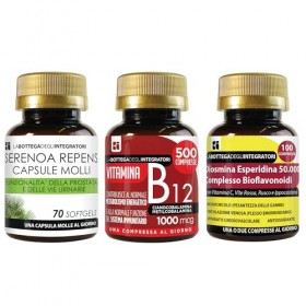 SERENOA REPENS 70 GÉLULES - VITAMINE B12 500 COMPRIMÉS - DIOSMINE HESPÉRIDINE BIOFLAVONOÏDES 100 COMPRIMÉS | PROSTATE ÉNERGIE