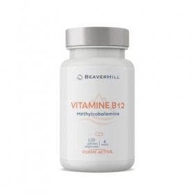 Vitamine B12 végétalien | Dosé à 1000 µg par gélule | Méthylcobalamine - Forme active | 120 Gélules végétales pour 4 mois | B