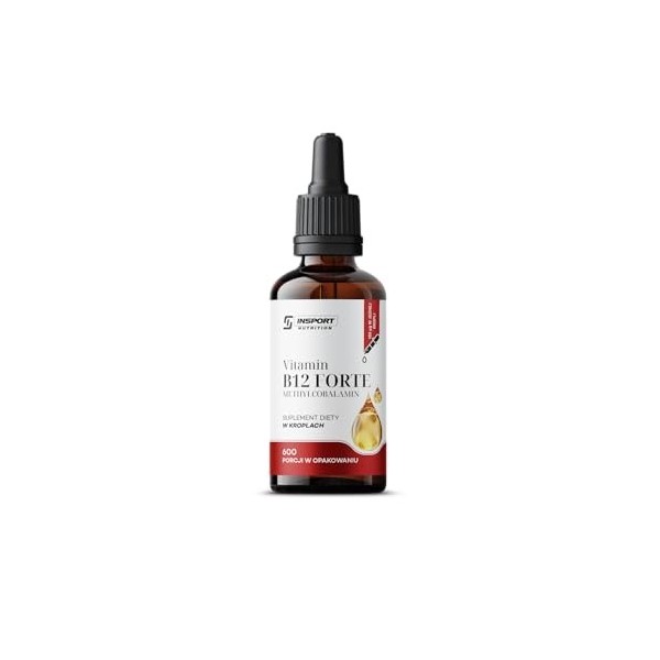 Vitamine B12 Forte Gouttes 30 ml – Méthylcobalamine Hautement Dosée 100 µg – Énergie, Système Nerveux, Immunité – INSPORT Vit...