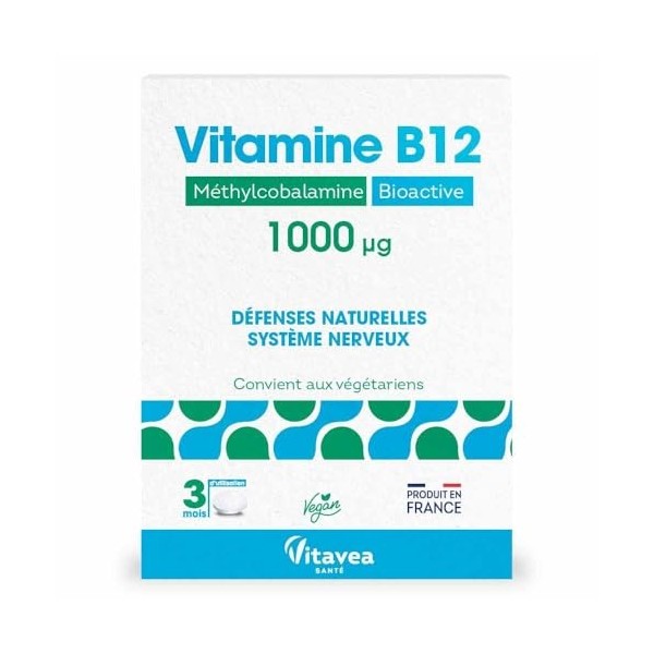 Vitavea Santé Vitamine B12 1000 µg 90 comprimés Vitamine B12