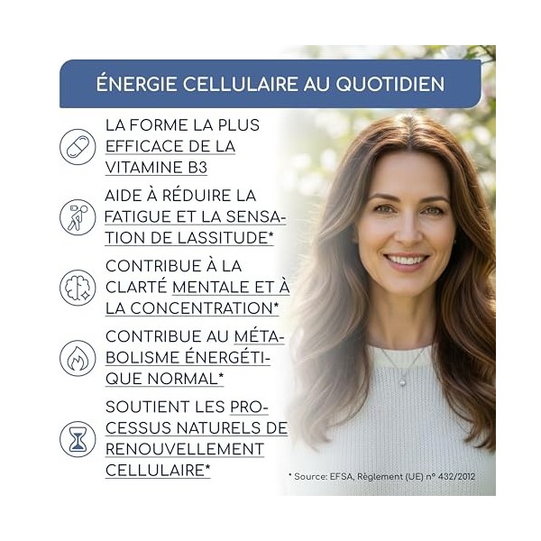 NAD+ 100% Pur - 300 mg Nicotinamide Riboside Chloride NR par Gélule, Cure de 4 Mois - NAD Booster - Anti-Aging et Fatigue -