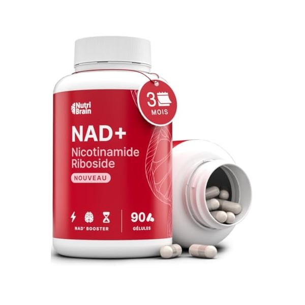 NAD+ Haute Absorption Nicotinamide Riboside 300mg | 90 GĂ©lules | Anti-Ăge et Fatigue | NAD+ Booster, SantĂ© Cellulaire et Vita