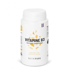 Nutripure | Vitamine B3 Niacinamide 54 mg | Haute Biodisponibilité Sans Flush | Énergie, Système Nerveux, Peau & Muqueuses | 