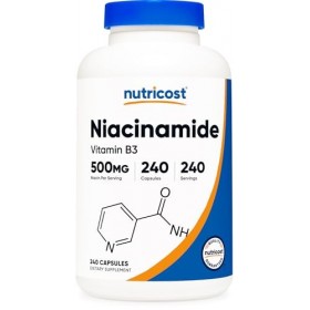 Nutricost Vitamine B3 Niacinamide 400mg, 120 Capsules - Sans Gluten, Non-OGM, Sans Soja, Sans Flush de Niacine, Boost dÉnerg