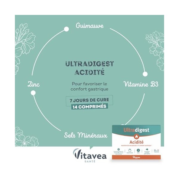 Vitavea Santé Ultradigest Acidité 14 comprimés à croquer