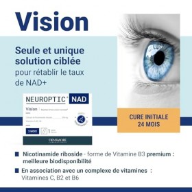 NEUROPTIC NAD - 300 mg Nicotinamide riboside - Rétablit le taux de NAD+ - Santé visuelle - Vitamines C, B2 et B6 - Complément...