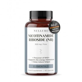 Nullure Nicotinamide Riboside NR 300mg | Sans stéarate de magnésium et sans additifs | Précurseur de la NAD+ | 300mg Testé V...