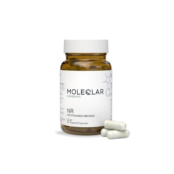 MoleQlar Nicotinamide Riboside Capsules – soutien énergétique cellulaire, complément alimentaire fournissant 300 mg de chloru...