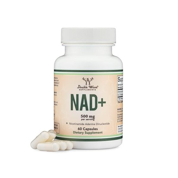 NAD Supplement 500mg of 95% Pure NAD+ Per Serving, 30 Day Supply NAD Booster Similar to Nicotinamide Riboside Third Party Vi...