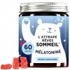 LAttrape Rêve Sommeil – Sommeil naturel – 1mg de Mélatonine avec Vitamine B6 – 60 Unités 2 mois – Sans sucre, Vegan – Bear