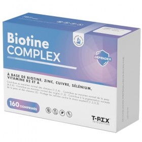 Biotine Complex - Complément pour Cheveux avec Biotine, Cuivre, Zinc, Sélénium et Vitamine B2 - Pour la Croissance des Cheveu