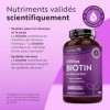 Nutravita Biotine Cheveux 12000 mcg - Complement Alimentaire Cheveux 400 Tablettes pour +1 an dutilisation - Vitamine B7 et 
