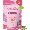 Biotine Vitamine B8 BIO - Végétale & biologique - 60 Gélules Vegan 2 mois - Cheveux, Peau, Ongles, Système Nerveux - Haute 