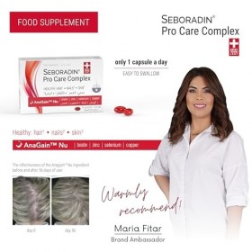 Seboradin Complément Alimentaire 30 Gélules Vitamines Biotine Sélénium Zinc Cuivre Peau Cheveux Ongles Pro Care Complex