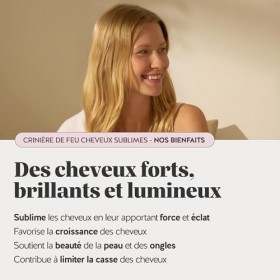 Crinière de Feu Cheveux Sublimes - Gummies Biotine – Formule Renforcée – 10 000µg de Biotine, Zinc, Vitamines B6, C, E et Iod...