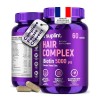 Complément Alimentaire Cheveux – Biotine 5000 µg + MSM + Kératine – Pousse Cheveux Très Rapide & Anti-Chute de Cheveux Femme ...