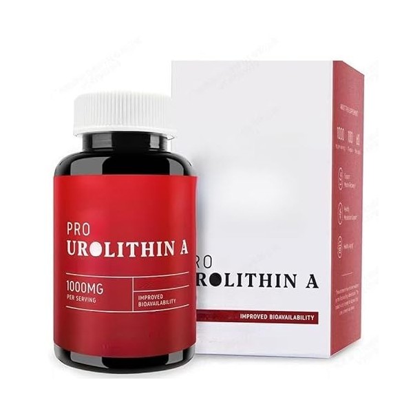 Urolithine A PRO - Santé cellulaire avancée, vieillissement sain et renouvellement cellulaire - Haute pureté et puissance