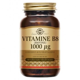 Solgar Biotine Vitamine B8 1000 μg - Beauté des Cheveux, de la Peau et des Ongles - Complément Alimentaire - Vegan et Sans 