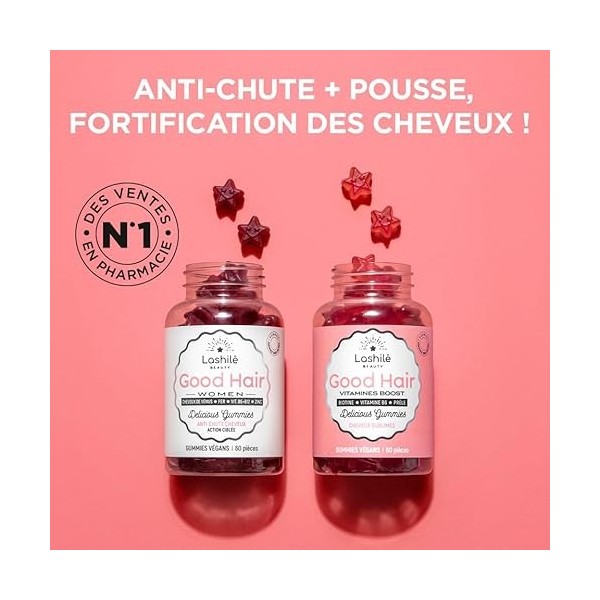 Lashilé Beauty - Complément Alimentaire - Anti-chute, croissance et fortification cheveux - Coffret Exclusive Good Hair et Go
