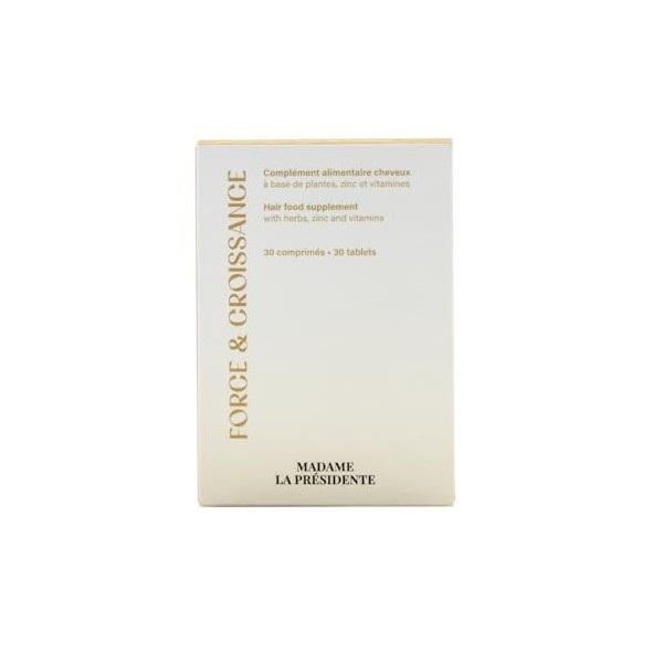 Madame La Présidente – Force & Croissance – Complément Alimentaire Cheveux – Biotine, Zinc, Vitamines B & Acides Aminés – Sti