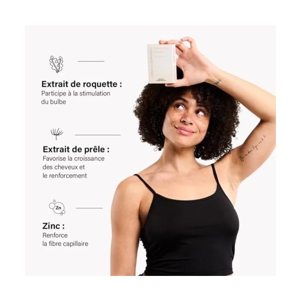 Madame La Présidente – Force & Croissance – Complément Alimentaire Cheveux – Biotine, Zinc, Vitamines B & Acides Aminés – Sti