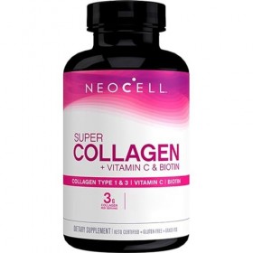 NeoCell, Super Collagen, avec Vitamine C et Biotine, Haute Dosé, 180 Comprimés, Sans Gluten, Sans Soja, Sans OGM