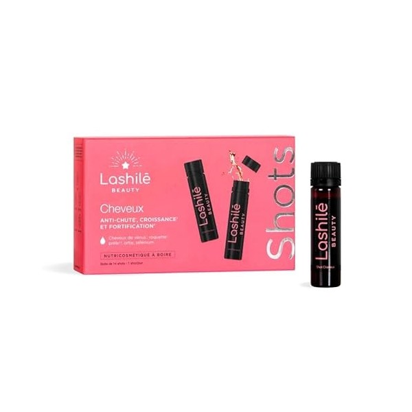 Lashilé Beauty - Complément Alimentaire - Formule 3 en 1 - Anti-chute croissance et fortification - Shots cheveux - Cheveux d...
