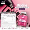 Biotine 10 000 µg - 90 Gommes Vegan – Goût Fraise – Favorise la pousse des Cheveux et Ongle, Peau – Vitamines à Mâcher – Fabr