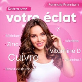 Biotine Cheveux Vitastrong 450 Comprimés Haute Dosage 15 Mois Biotine Complex Premium avec Kératine Cheveux, Sélénium, Zinc