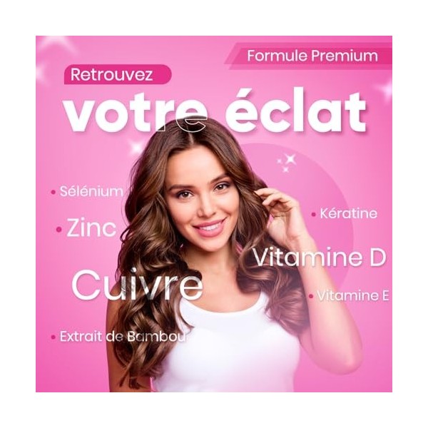 Biotine Cheveux Vitastrong 450 Comprimés Haute Dosage 15 Mois Biotine Complex Premium avec Kératine Cheveux, Sélénium, Zinc